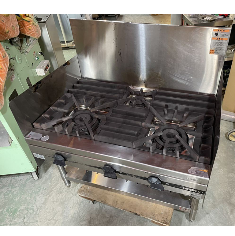 TSGT-0921 中古 3口ガスコンロ ガステーブル 業務用 タニコー LPガス 