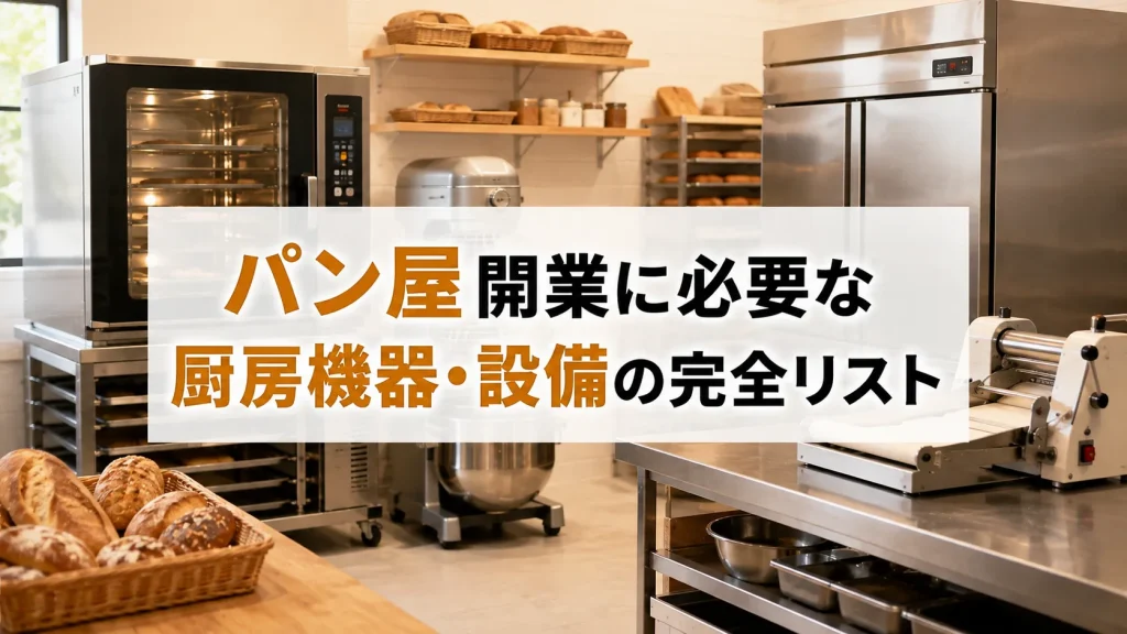 パン屋開業に必要な厨房機器・設備の完全リスト|費用相場と失敗しない選び方